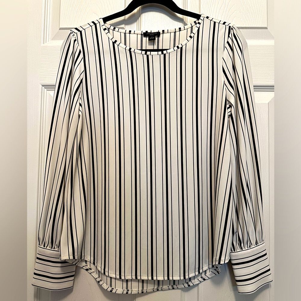 NWT Ann Taylor Striped Long Sleeves Blouse